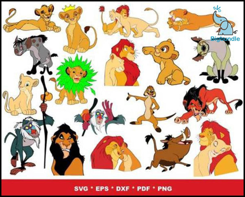 1000+ The Lion King bundle svg, png, dxf, eps