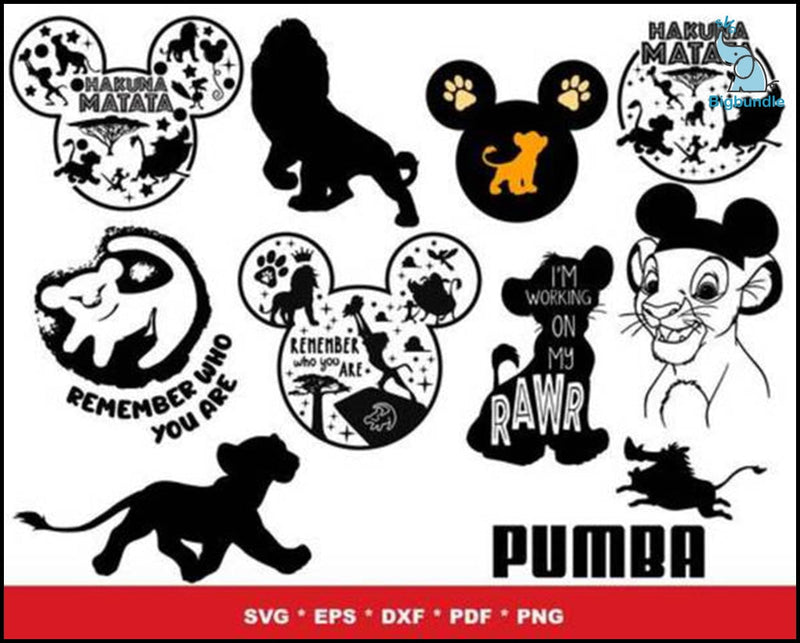 Lion King bundle SVG, Lion King SVG Bundle, Simba SVG, Lion King Silhouette, cartoon svg,Cricut file, Cut file