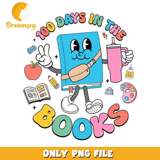 100 Days Of Books PNG Graphic