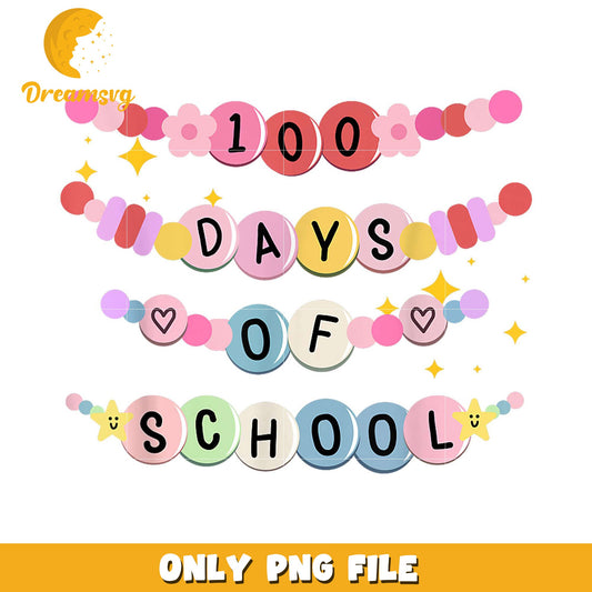 100 Days Of School Banner PNG