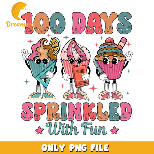 100 Days Of School Cupcake PNG