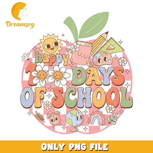 100 Days Of School PNG Cute Design