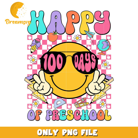 100 Days Preschool PNG Smiley