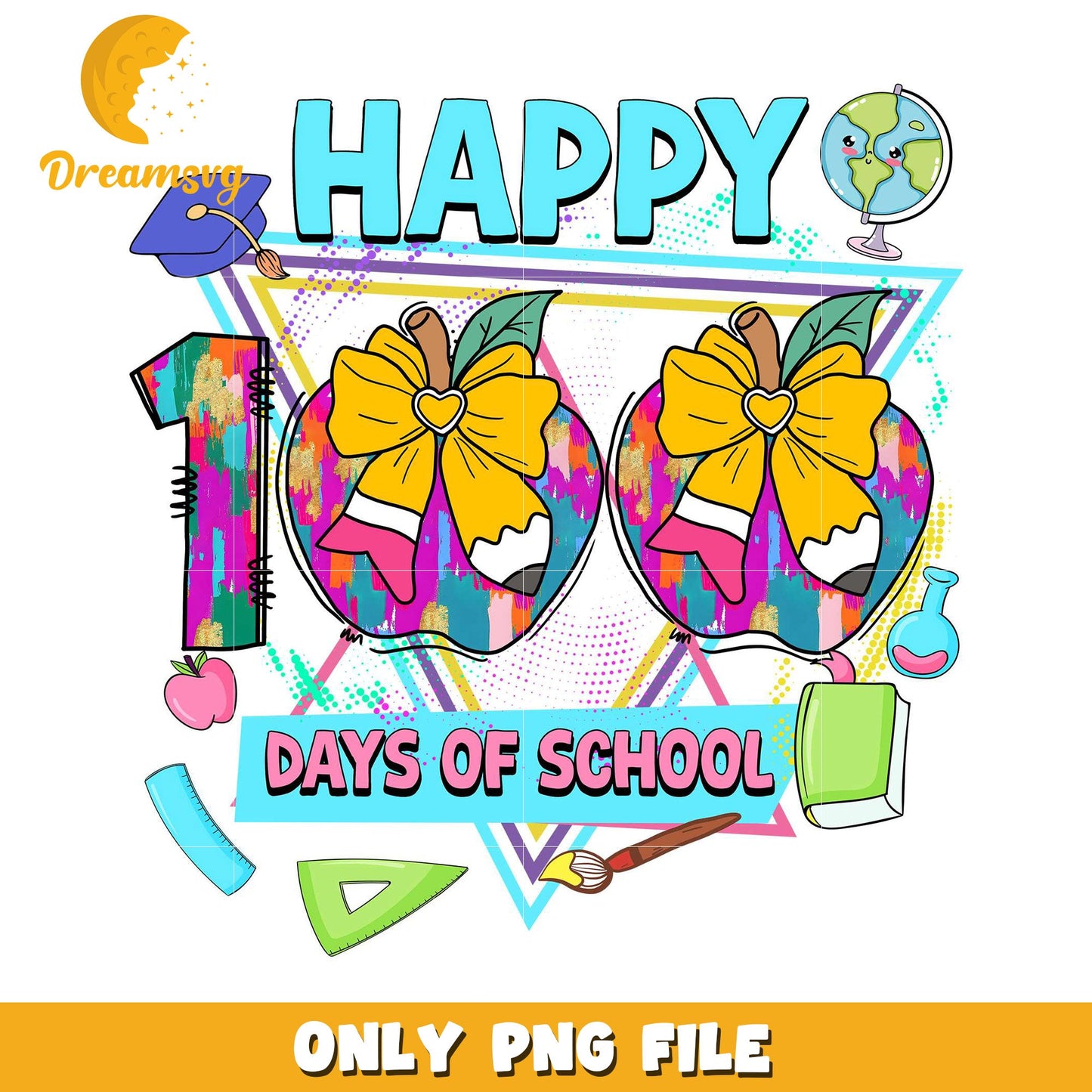 100 Days School PNG Sublimation