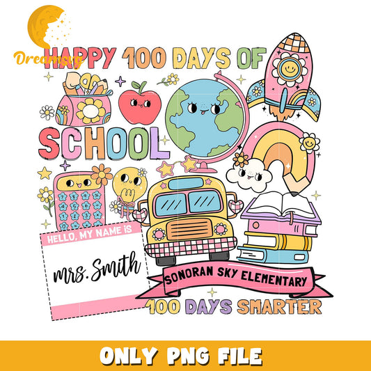 100 Days Smarter School PNG