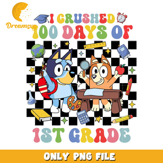 100 Days of 1st Grade PNG Dog Design