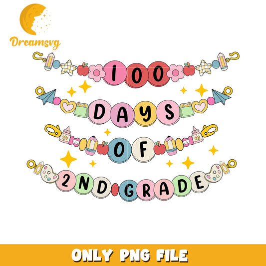 100 Days of 2nd Grade PNG Banner