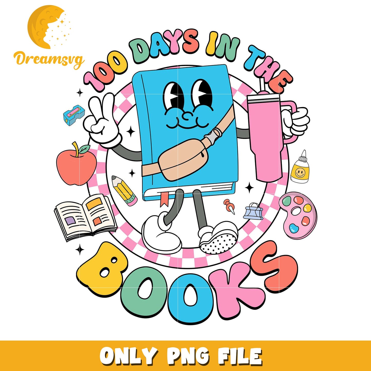 100 Days of Books PNG