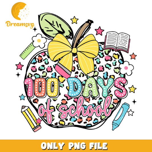 100 Days of School Apple PNG