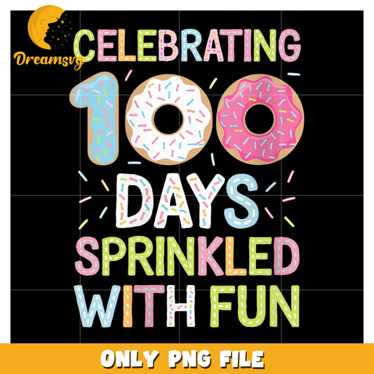 100 Days of School Donut PNG