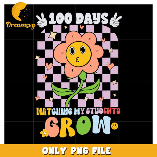 100 Days of School Flower PNG