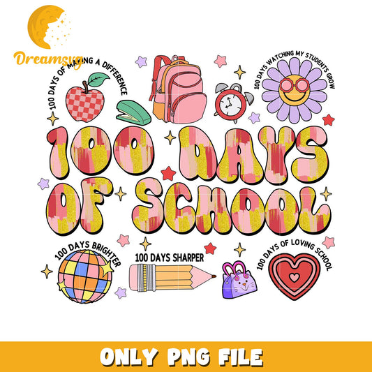 100 Days of School Fun PNG Clipart and Graphics