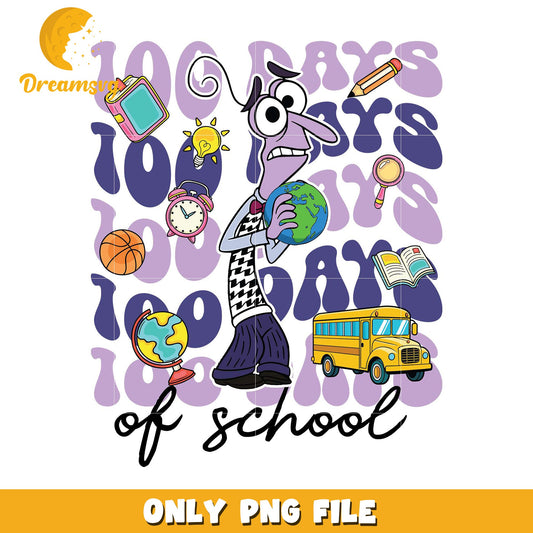 100 Days of School Fun PNG Design for Kids