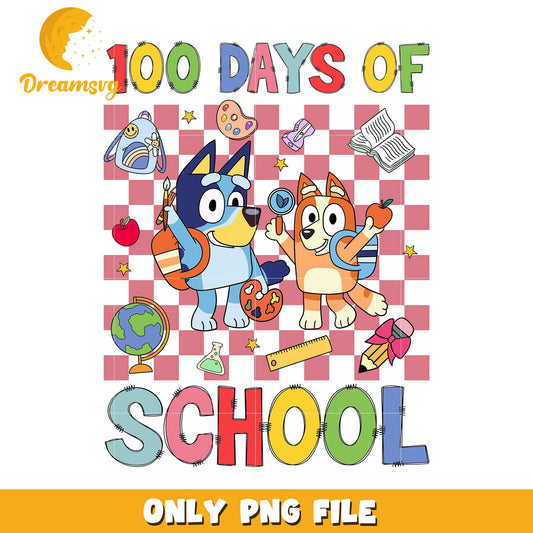 100 Days of School PNG Bluey