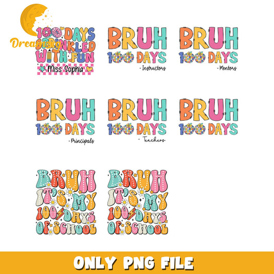 100 Days of School PNG Bundle Teacher Designs