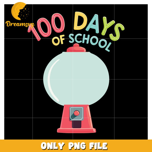 100 Days of School PNG Design for Classroom Celebrations