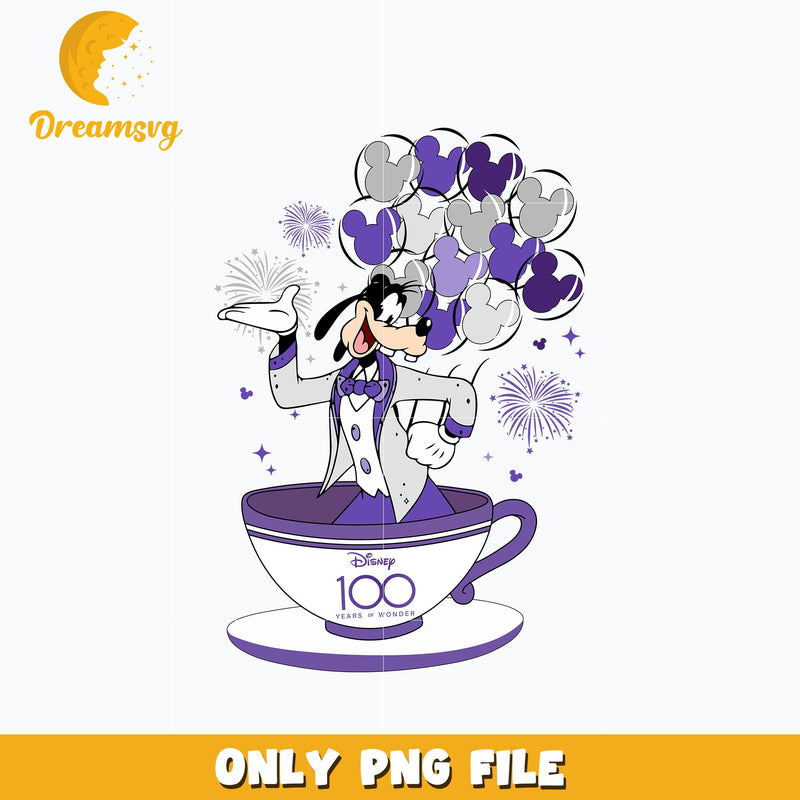 Cup tea Goofy dog design png