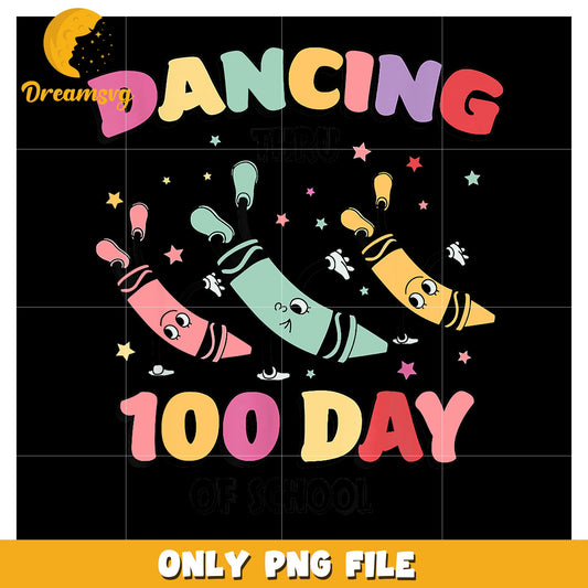 100th Day Crayon Dance PNG