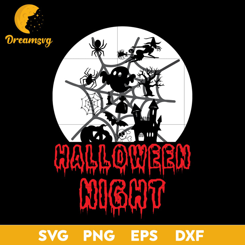 Halloween night svg, Halloween svg, png, dxf, eps digital file.