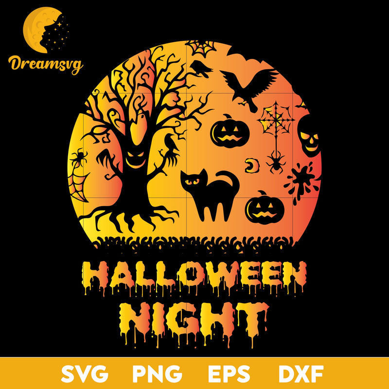 Halloween night svg, Halloween svg, png, dxf, eps digital file.