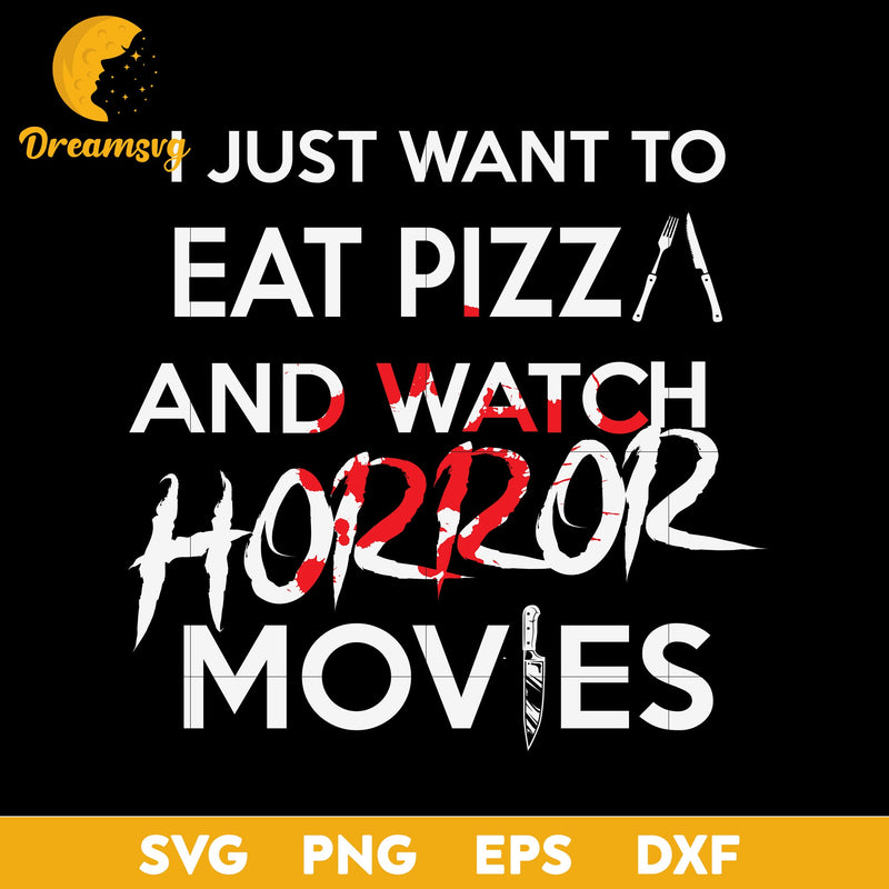 Halloween Pizza Funny Horror Movie svg, Halloween svg, png, dxf, eps digital file.