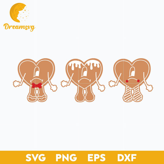 Heart Bunny Christmas SVG, Bunny Christmas SVG, PNG, DXF, EPS File.