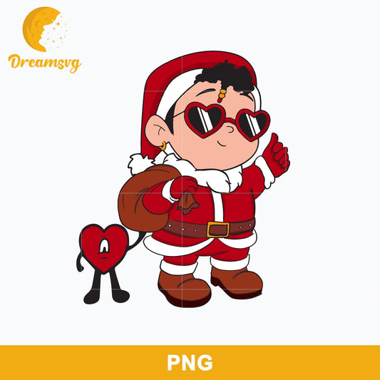 Baby Benito Santa Claus PNG, Bad Bunny Christmas PNG