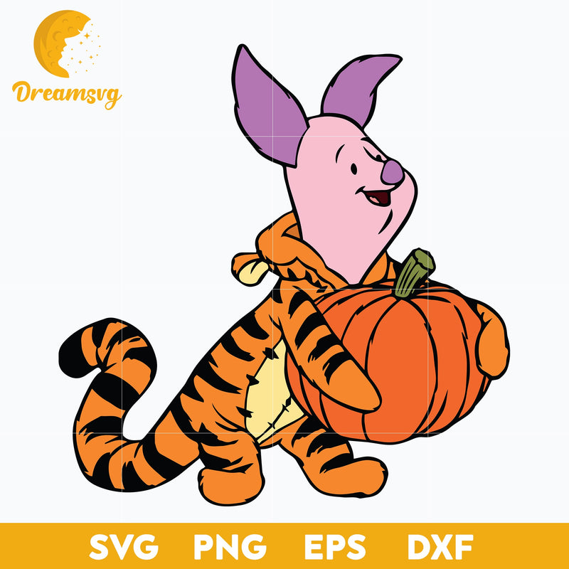 Piglet Halloween Svg, Piglet Svg, Winnie the Pooh, Halloween Svg, png, dxf, eps digital file.