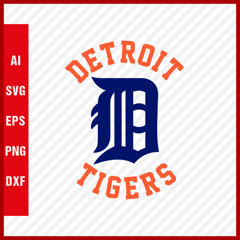 Detroit Tigers Logo MLB Svg Cut Files Baseball Clipart