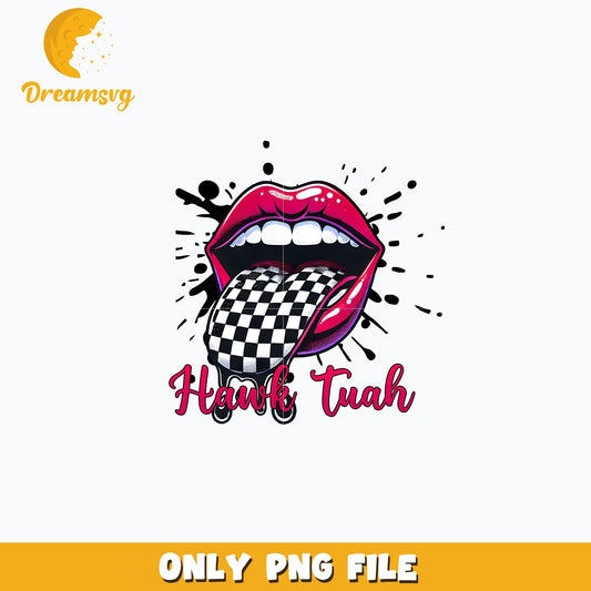 Hawk Tuah lips design png