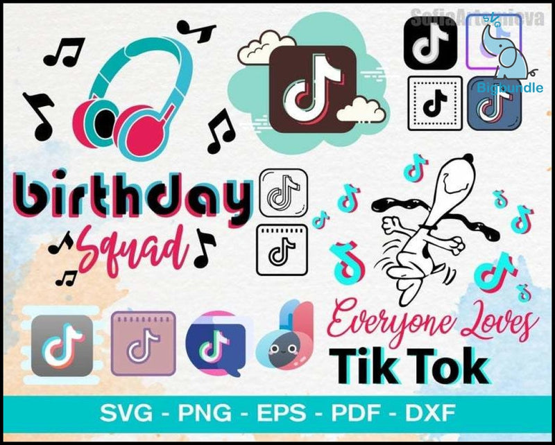 1100+ TikTok Svg Bundle 2.0, Bundle svg, eps, png, dxf