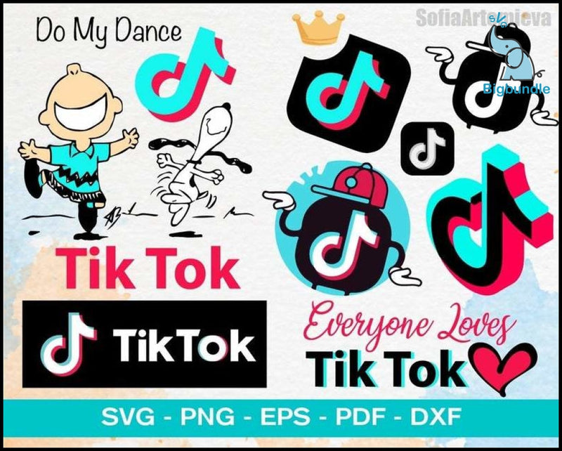 1100+ TikTok Svg Bundle 2.0, Bundle svg, eps, png, dxf