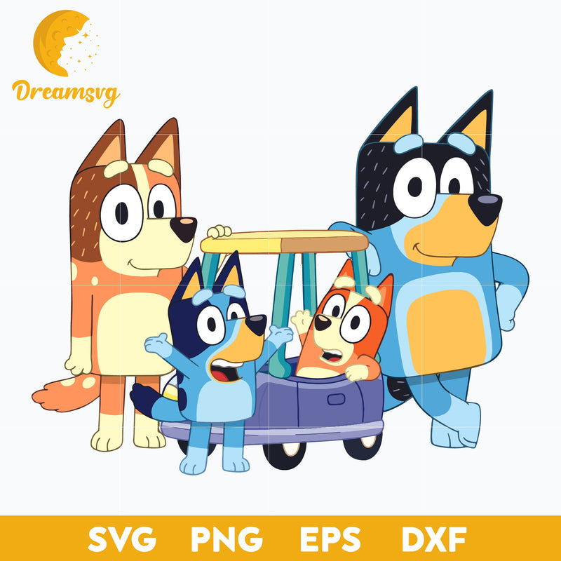 Bluey's family Svg, Bluey character svg, Bluey cartoon svg, Bluey svg, cartoonsvg, png, dxf, eps digital file.