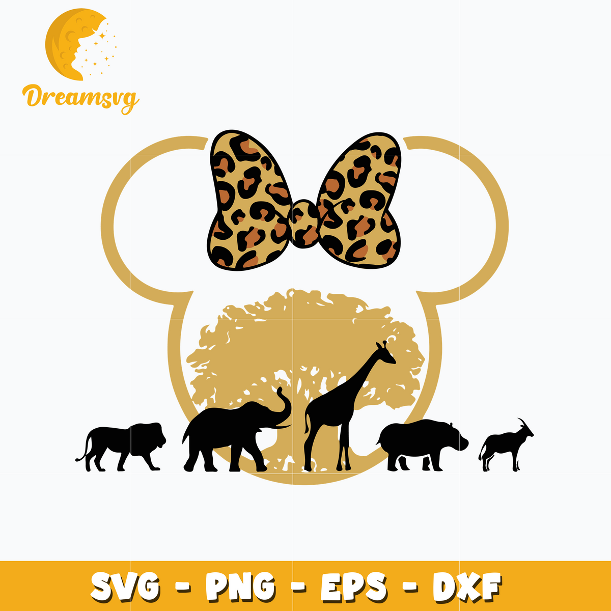 Minnie head Animal Kingdom Tree svg