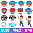 Paw Patrol SVG Bundle, Paw Patrol Clipart Paw Patrol Alphabet, Silhouette Svg Cut Files, Png Digital Bundle