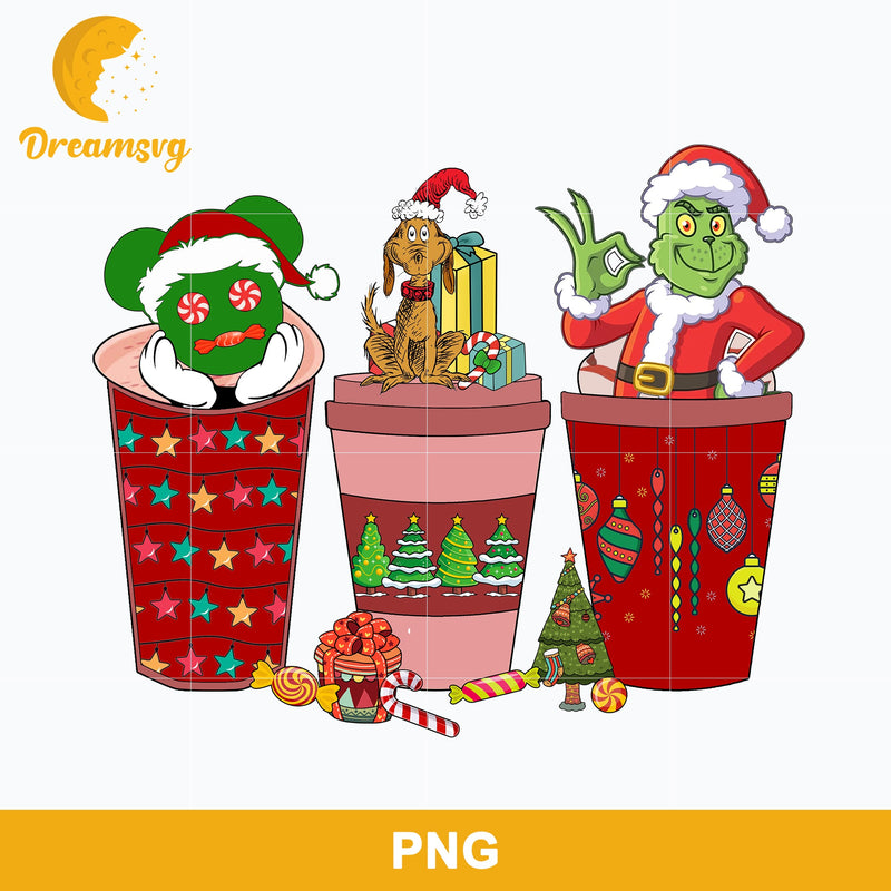 Grinchmas Coffee Drink PNG, Funny Grinchmas PNG, Christmas Drink Coffee Iced Latte PNG