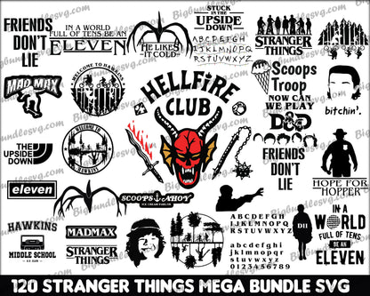 400+ Stranger Things SVG Bundle, Hellfire Club Svg, Stranger Things PNG Bundle, Stranger Things Bundle, Stranger Things Cut Files, Stranger Things Prints
