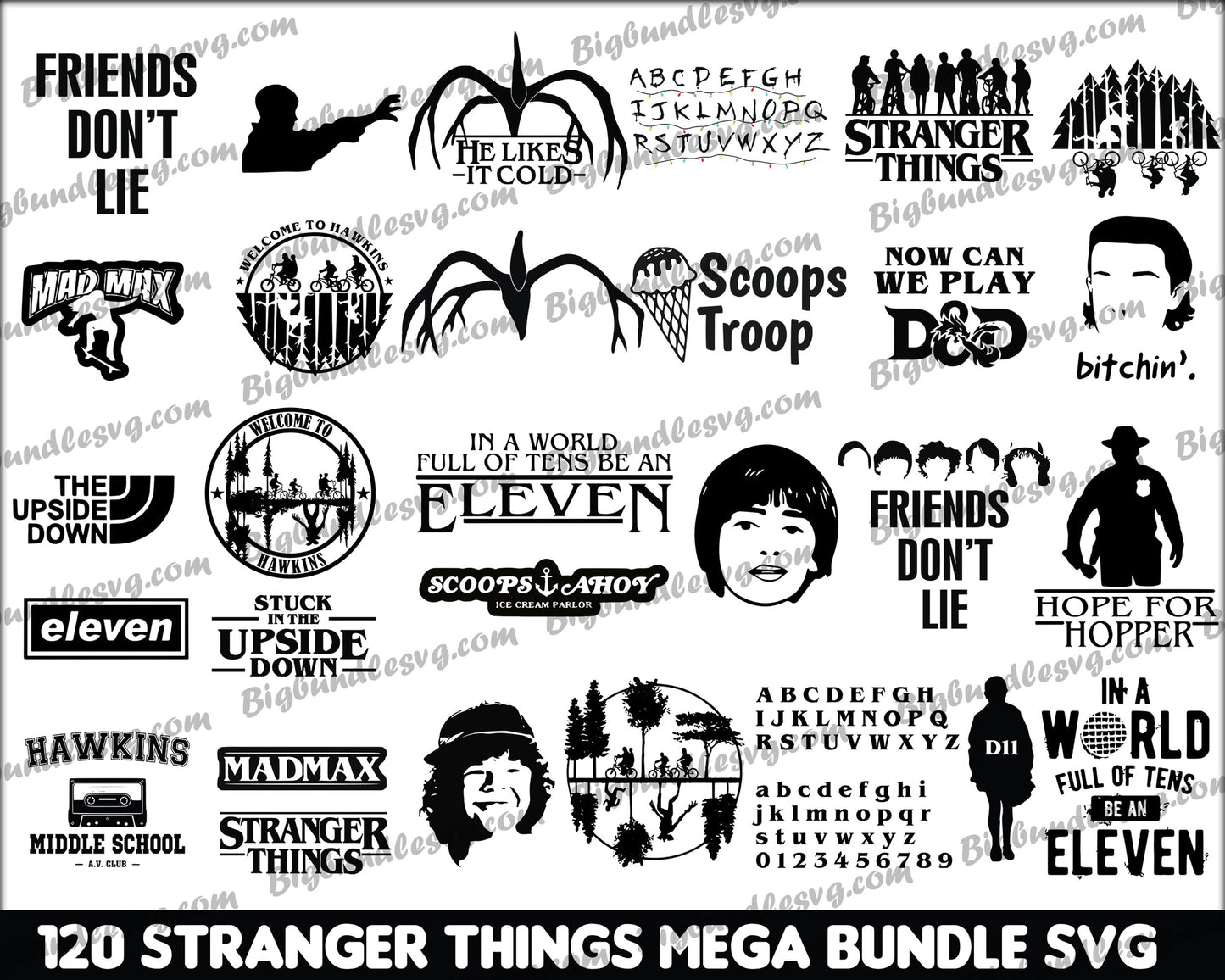 620+ Stranger Things SVG Bundle, Hellfire Club Svg, Stranger Things PNG Bundle