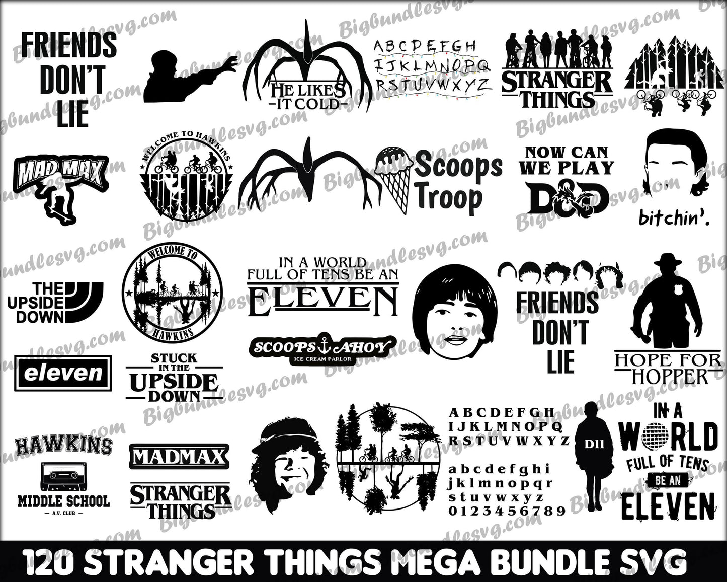 Ultimate bundle Stranger Things SVG Bundle, Hellfire Club Svg - Digital download