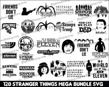 Ultimate bundle Stranger Things SVG Bundle, Hellfire Club Svg - Digital download