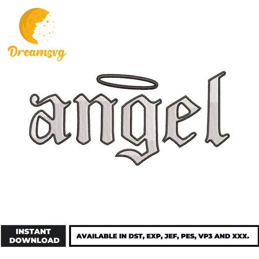 Angel embroidery design