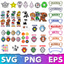 Paw Patrol SVG Bundle, Paw Patrol Clipart Paw Patrol Alphabet, Silhouette Svg Cut Files, Png Digital Bundle