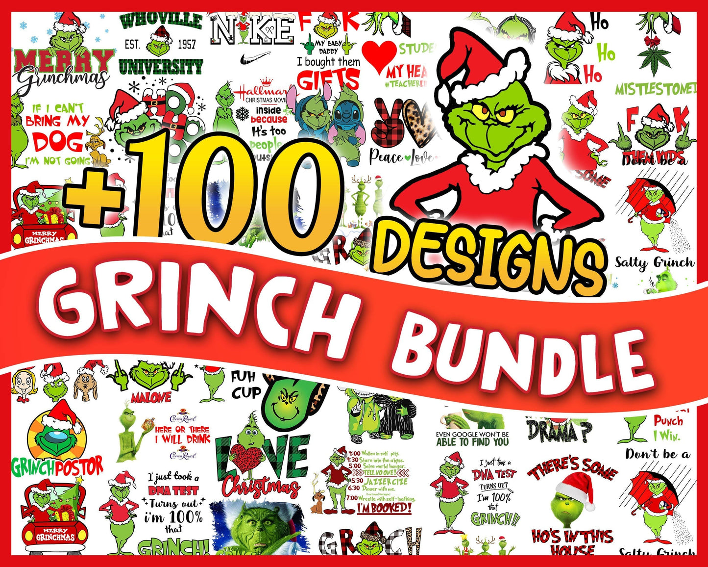 100+ Grinch Bundle SVG, Grinch SVG, Grinchmas Cutting Image, Christmas Grinch svg, png, eps, dxf