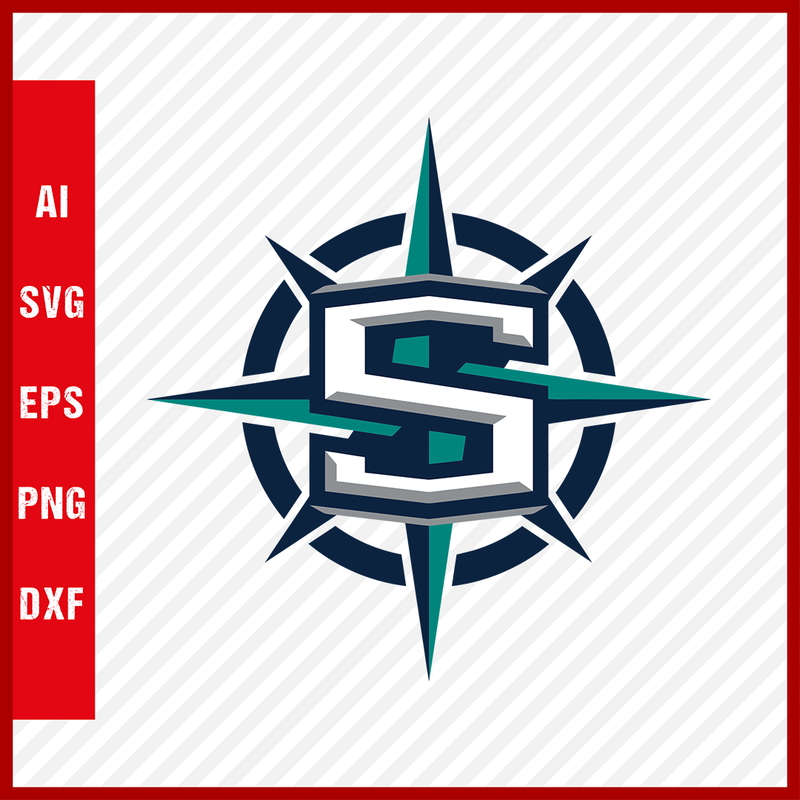 Seattle Mariners Logo MLB Svg Cut Files Baseball Clipart