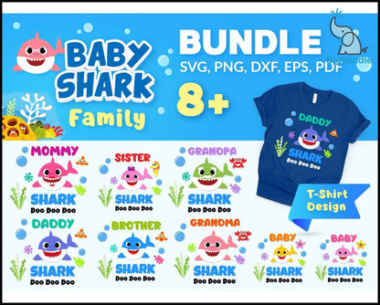 135+ Baby Shark SVG Mega Bundle, Bundle svg, eps, png, dxf