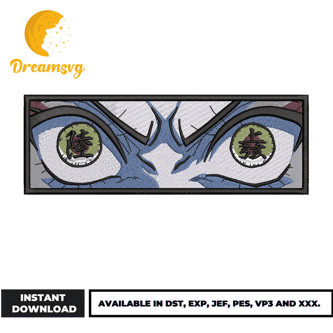 Daki Eyes embroidery design