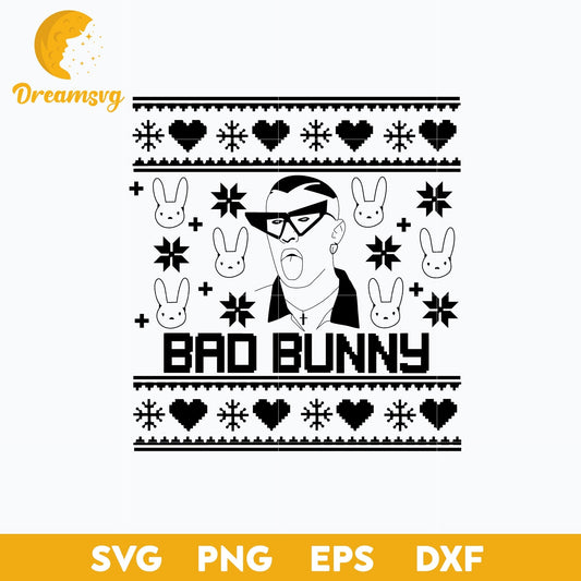 Bad Bunny SVG, Bad Bunny Rapper SVG, PNG, DXF, EPS Digital.