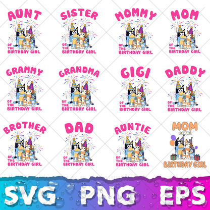 Bluey SVG & PNG Bundle - 850+ Bluey Family Clipart for Cricut & Silhouette, Sublimation, Stickers, Instant Download, Tshirt | Mug, Decals