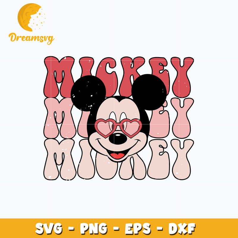 Mickey mouse valentine day Svg