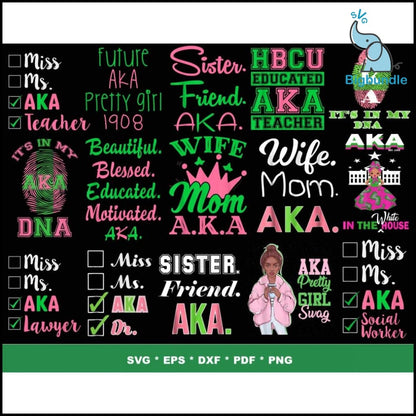 140+ Aka Svg Files, Bundle aka svg,Funny Svg, Inspirational Svg, Bundles for Cricut